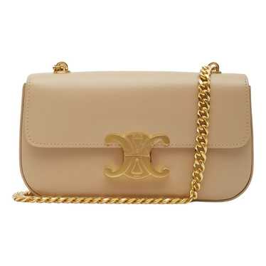 Celine Triomphe chain leather handbag