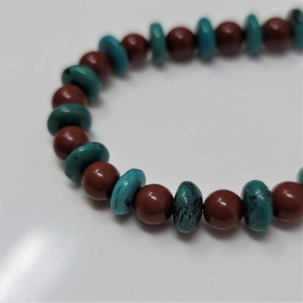 Awesome Turquoise & Jasper Beaded Neck - image 2