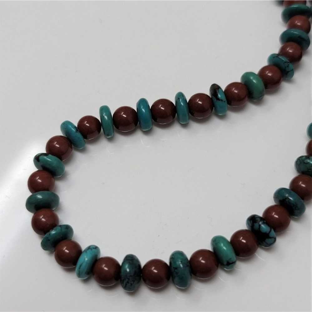 Awesome Turquoise & Jasper Beaded Neck - image 3