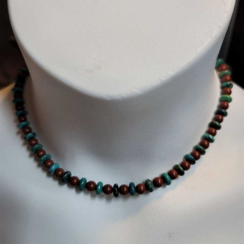 Awesome Turquoise & Jasper Beaded Neck - image 4