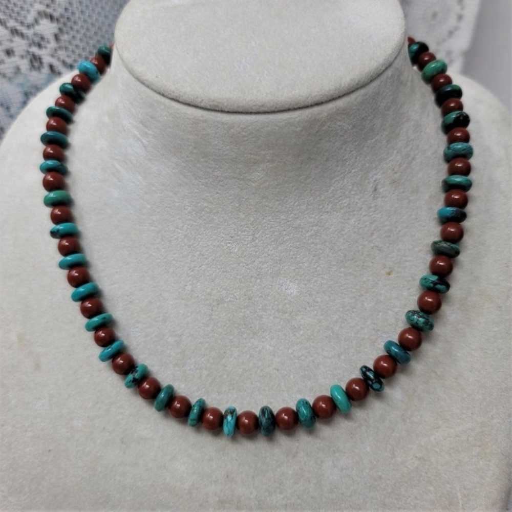 Awesome Turquoise & Jasper Beaded Neck - image 6