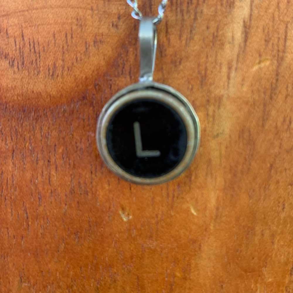 L typewriter  key necklace - image 5