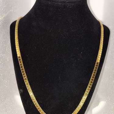 Monet vintage gold tone necklace and unbranded gol