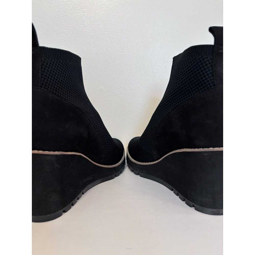 EILEEN FISHER QUILL STRETCH BLACK WEDGE BOOTIE US… - image 2