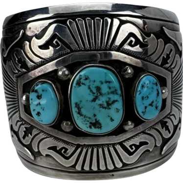 Thomas “Tommy” Singer Navajo Sterling Turquoise Cu