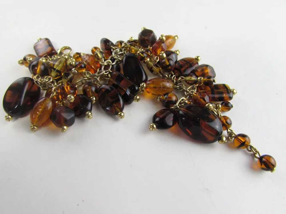 Joan Rivers Gold Tone Bracelet With Big Amber Luc… - image 11