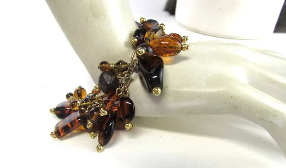 Joan Rivers Gold Tone Bracelet With Big Amber Luc… - image 4