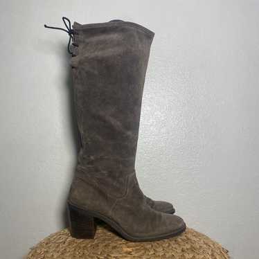 Fiorentini + baker emma grey suede knee high zipp… - image 1