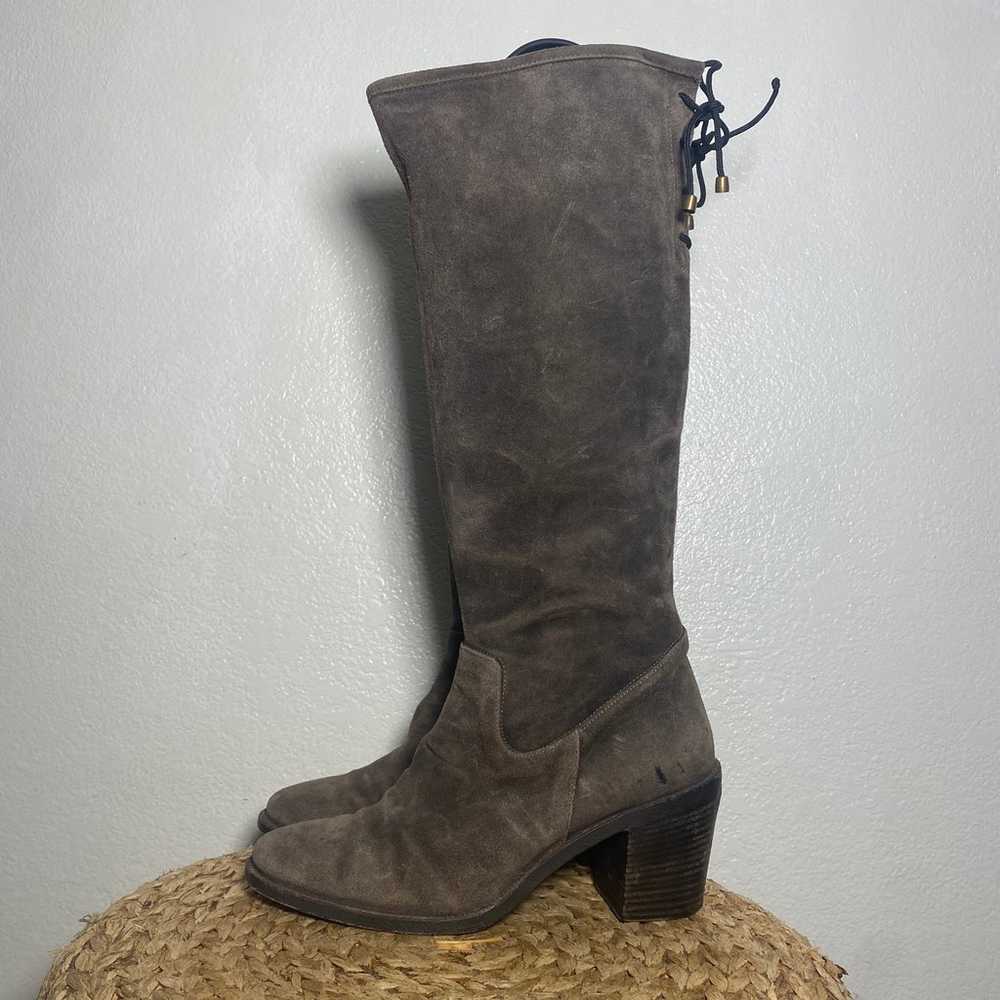 Fiorentini + baker emma grey suede knee high zipp… - image 3