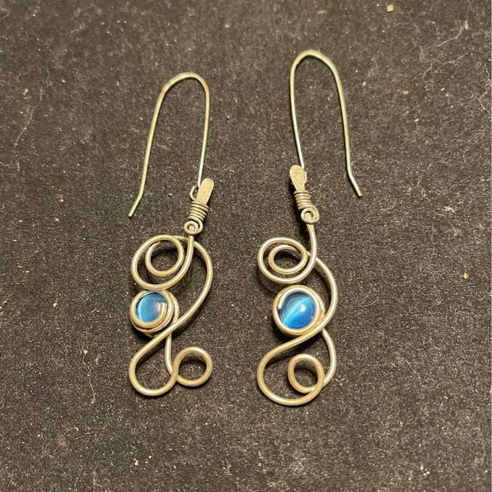 Handmade sterling silver earrings - image 2