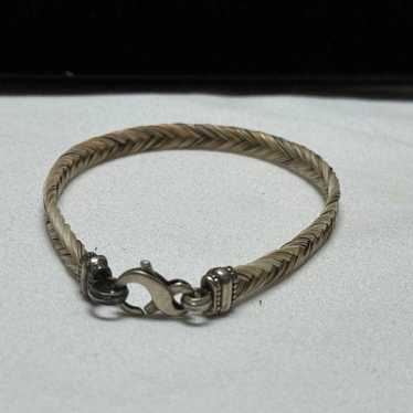 Vintage Sterling Silver Horse Hair Bracelet