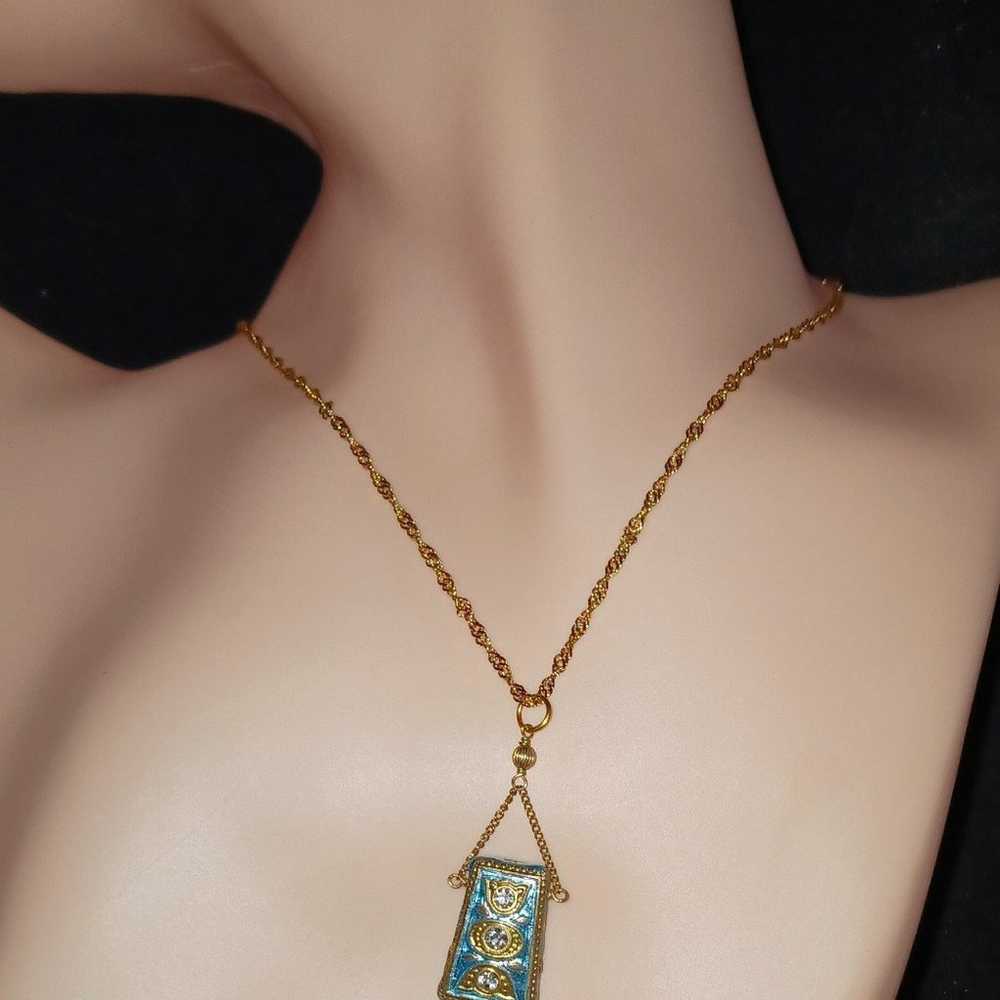 Vintage pendant Necklace - image 9