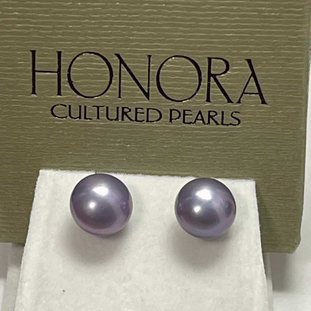 Honora Cultured Pearl and Sterling Earrings - image 1