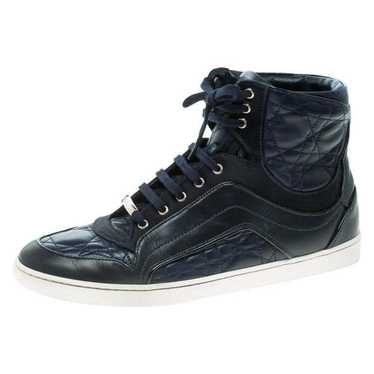 Christian Dior Black Leather Lace Up High Top Sne… - image 1