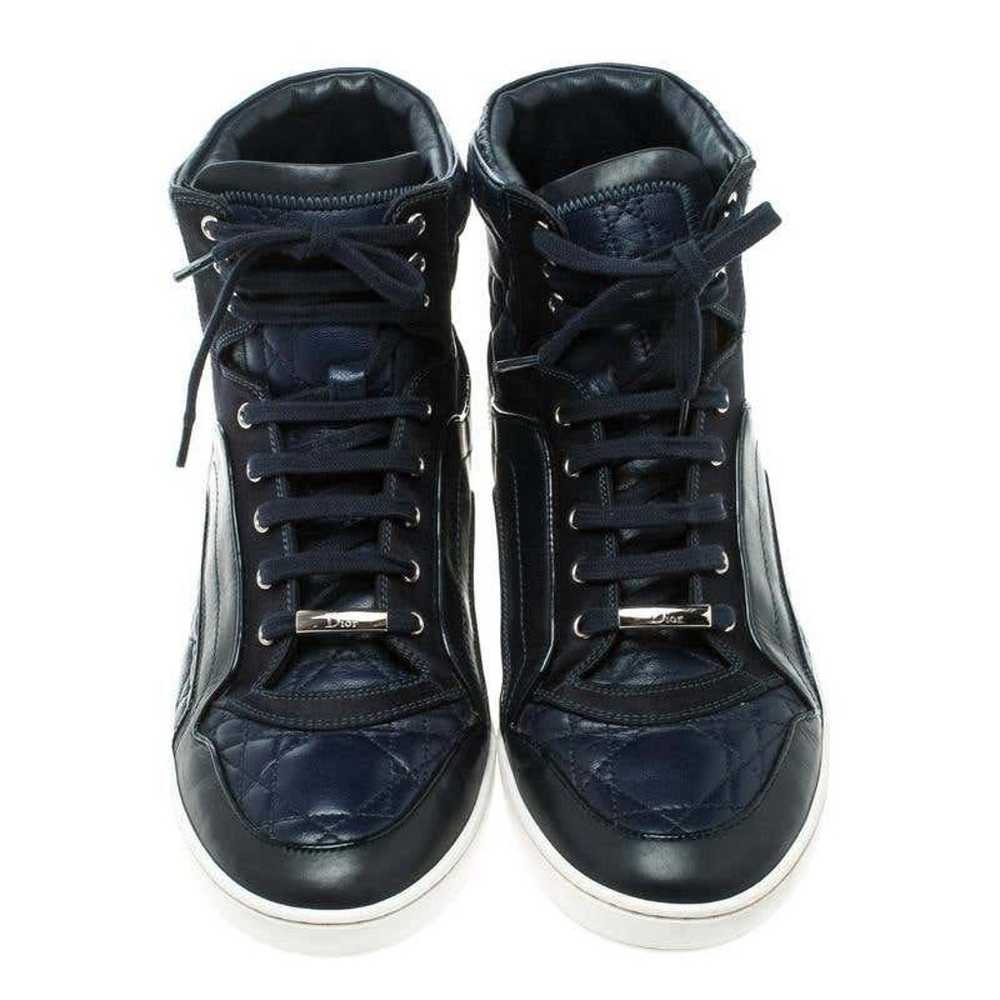 Christian Dior Black Leather Lace Up High Top Sne… - image 2