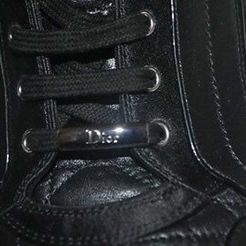 Christian Dior Black Leather Lace Up High Top Sne… - image 4