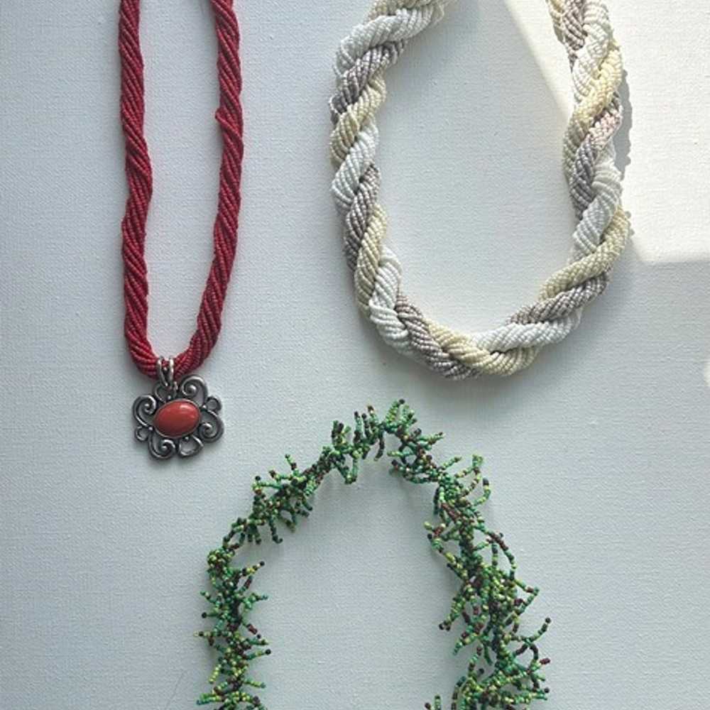 Vintage Chunky Seed Bead Necklaces - image 1