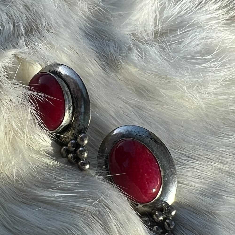 SILVER RED JASPER EARRINGS - image 7