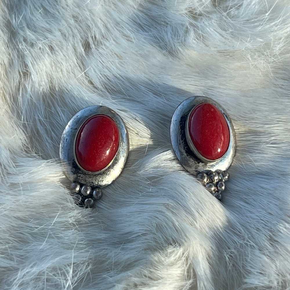 SILVER RED JASPER EARRINGS - image 8