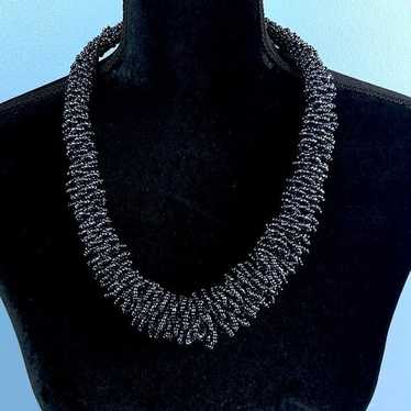 Beautifully Detailed Handmade Black Bead High Qua… - image 1