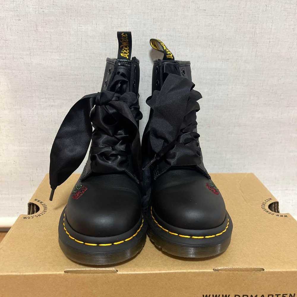 Dr. Martens Black Rose Embroidered Booties - image 3