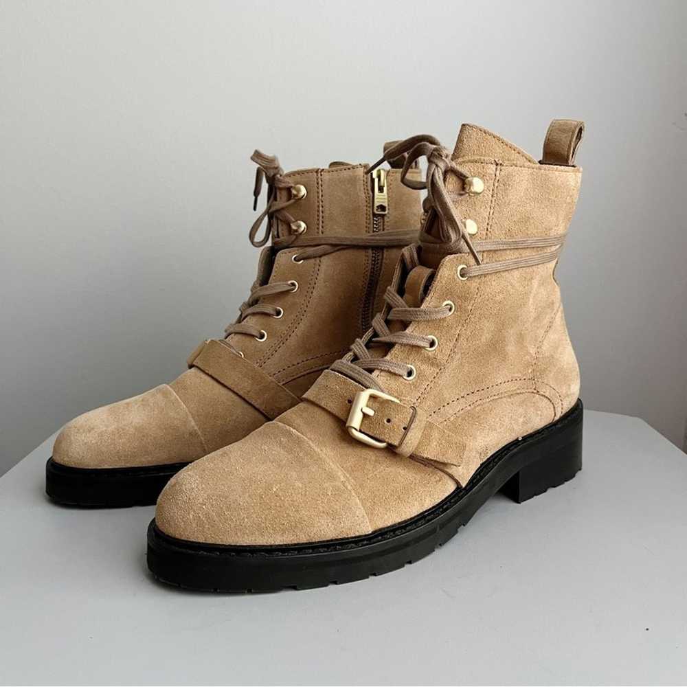 AllSaints Suede Lace Up Dark Sand Combat Boots - image 2