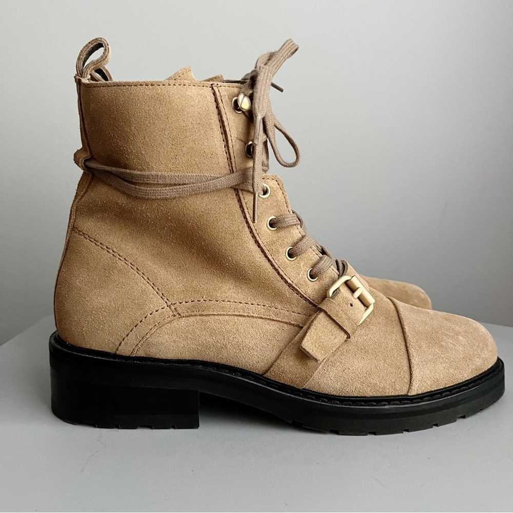 AllSaints Suede Lace Up Dark Sand Combat Boots - image 5