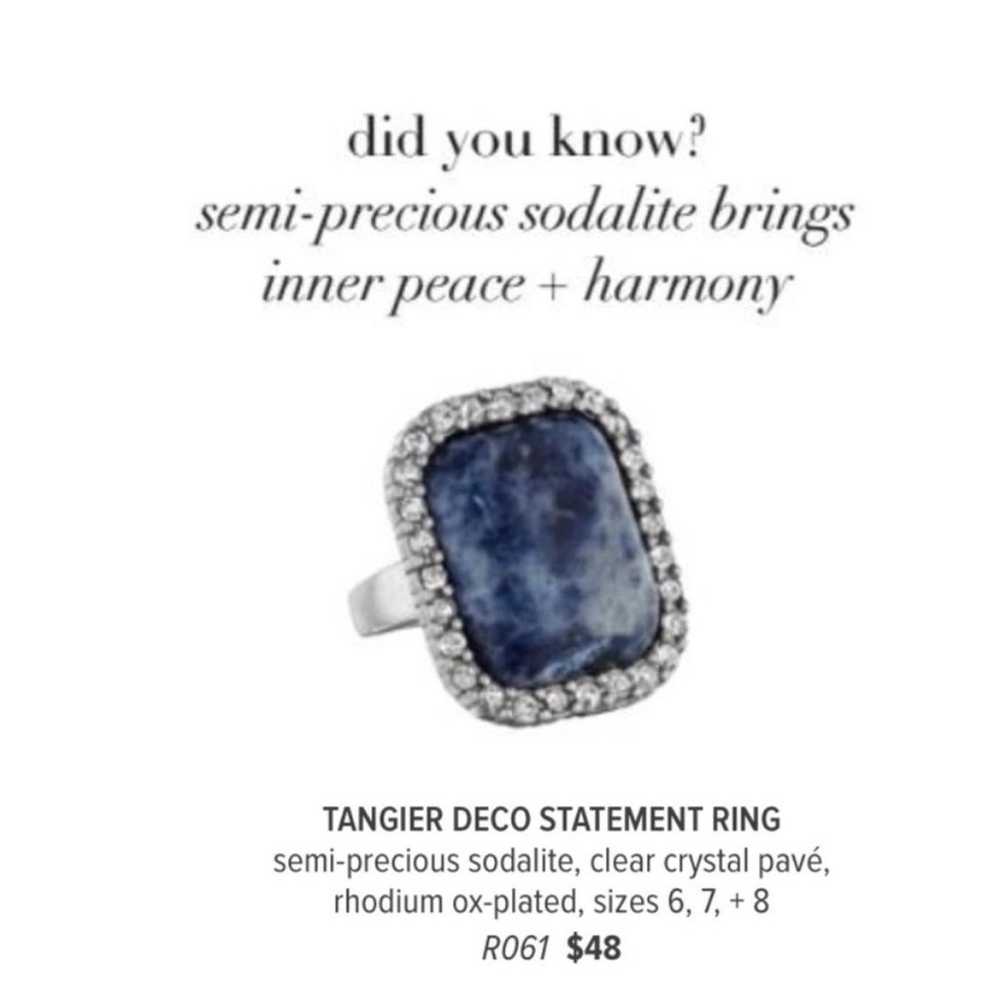 Blue Sodalite Statement Fashion Ring - image 3