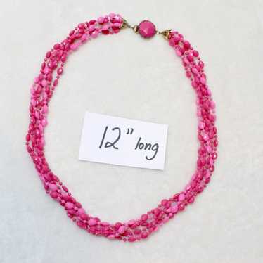 Antique Beautiful Retro 1960's 1970'S Neon Pink N… - image 1