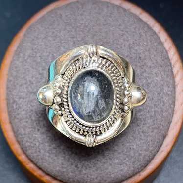 Solid Sterling Silver 925 Labradorite Bezel Set B… - image 1