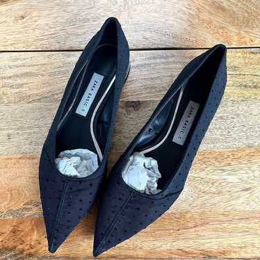 ZARA Flat Pointy Embellished Shoes