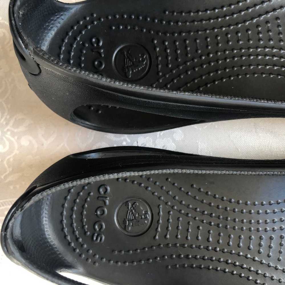 Crocs Women’s Size 9 Black Casual Kadee Flat Ball… - image 11