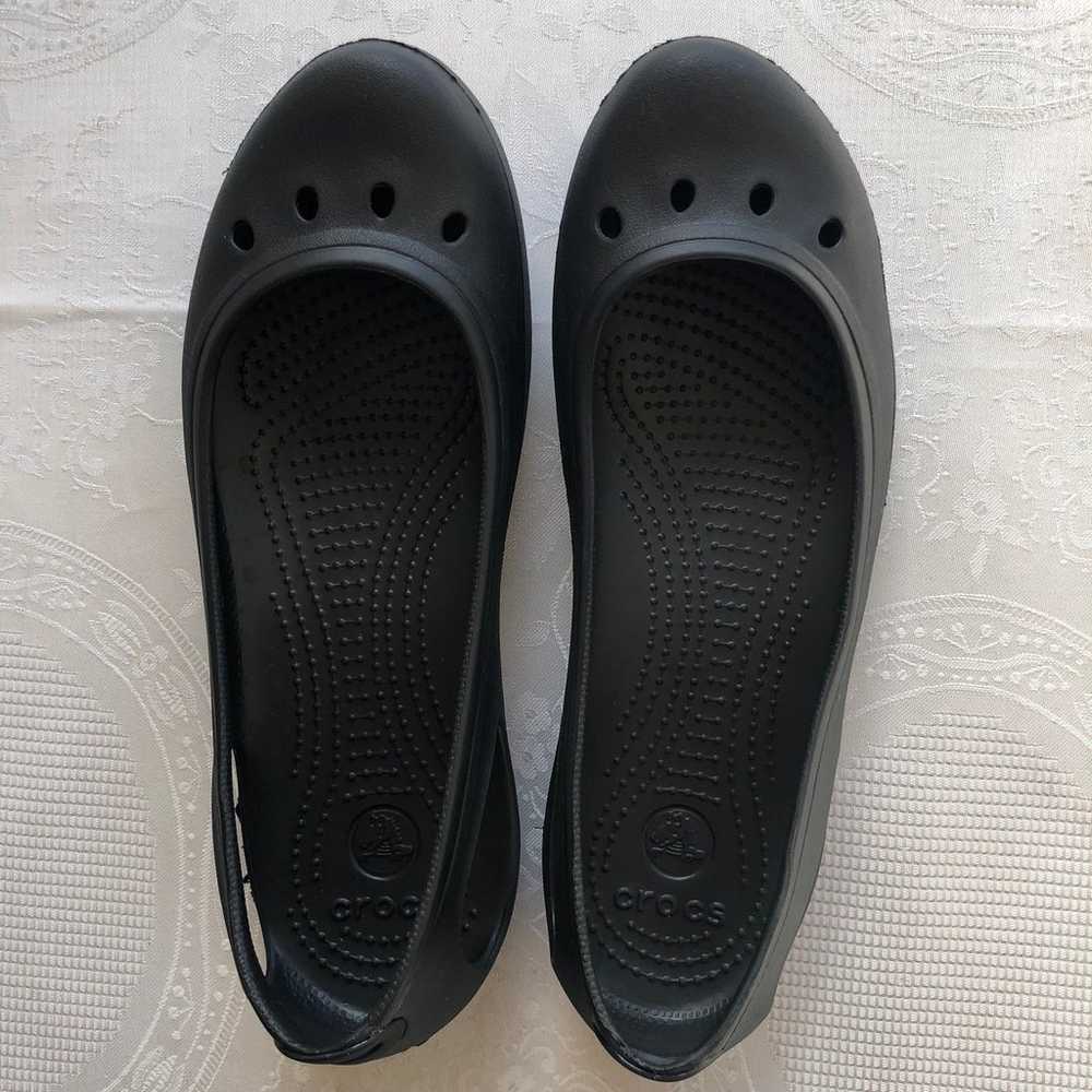 Crocs Women’s Size 9 Black Casual Kadee Flat Ball… - image 1