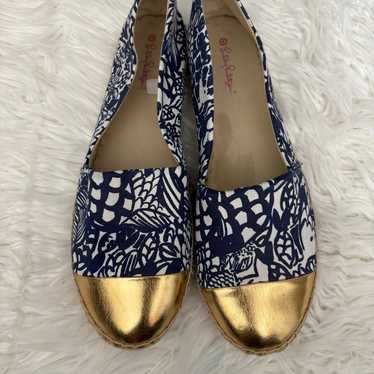 LILLY PULITZER For Target Espadrilles Navy Upstre… - image 1