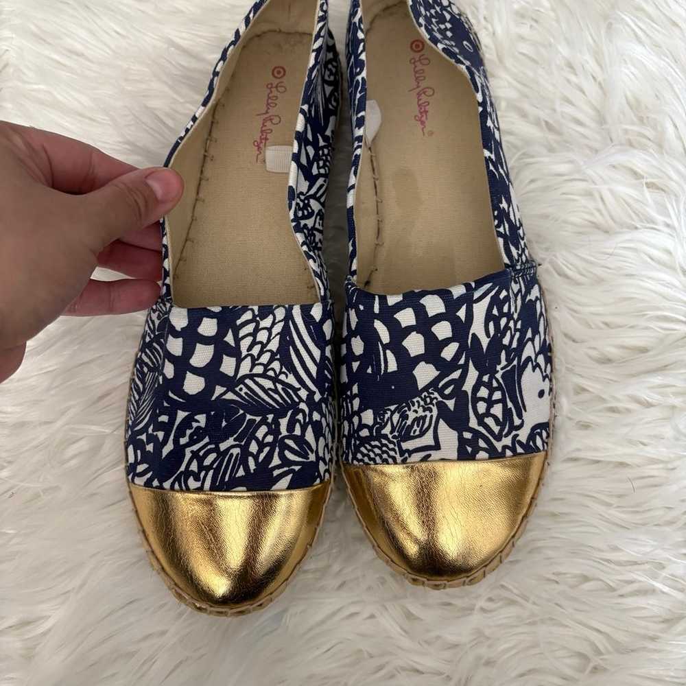 LILLY PULITZER For Target Espadrilles Navy Upstre… - image 4