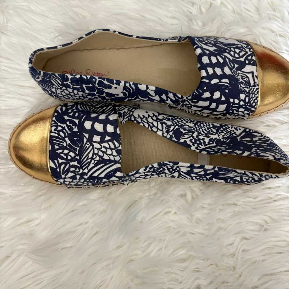 LILLY PULITZER For Target Espadrilles Navy Upstre… - image 5