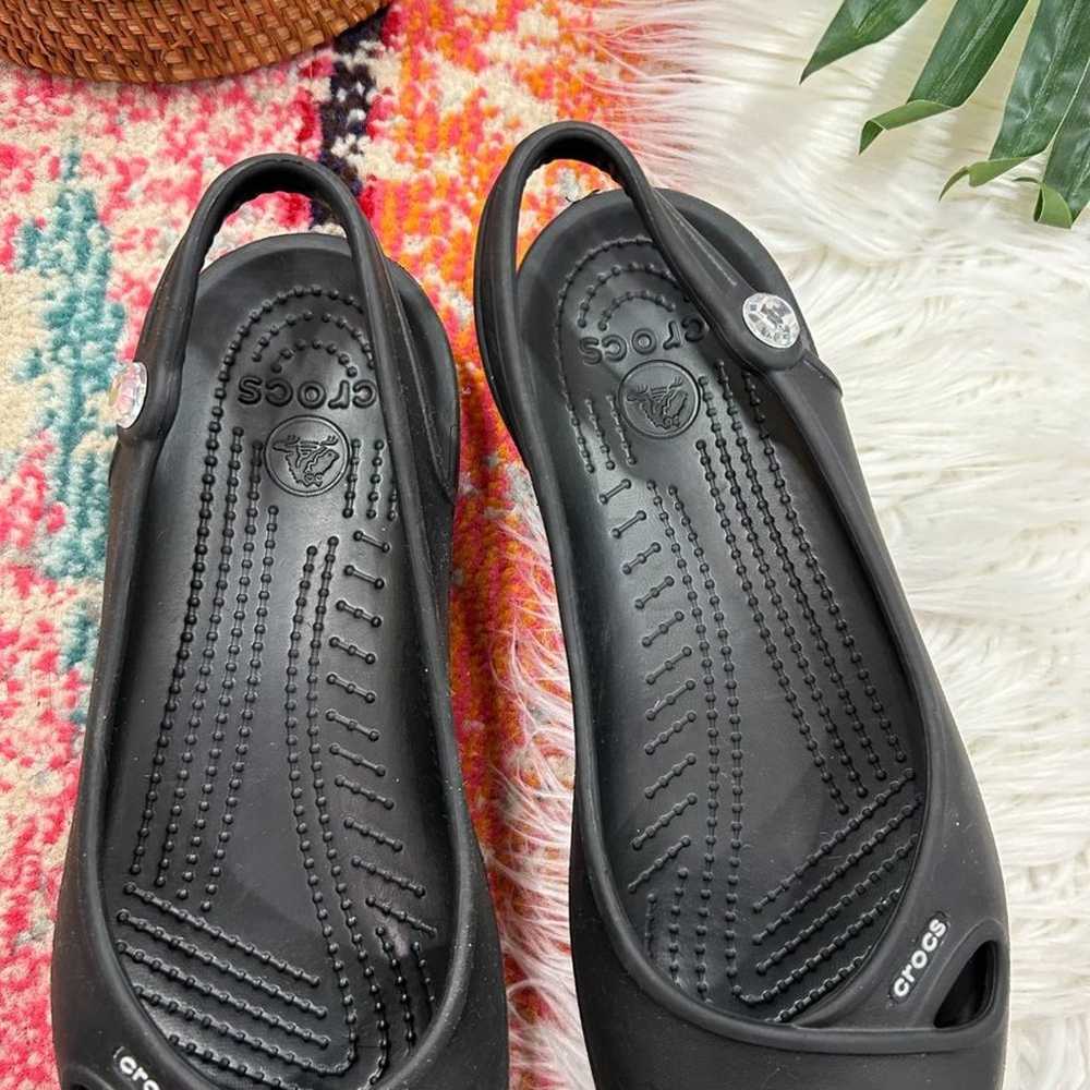 CROCS Neutral Black Lightweight Slip On Ankle Str… - image 4