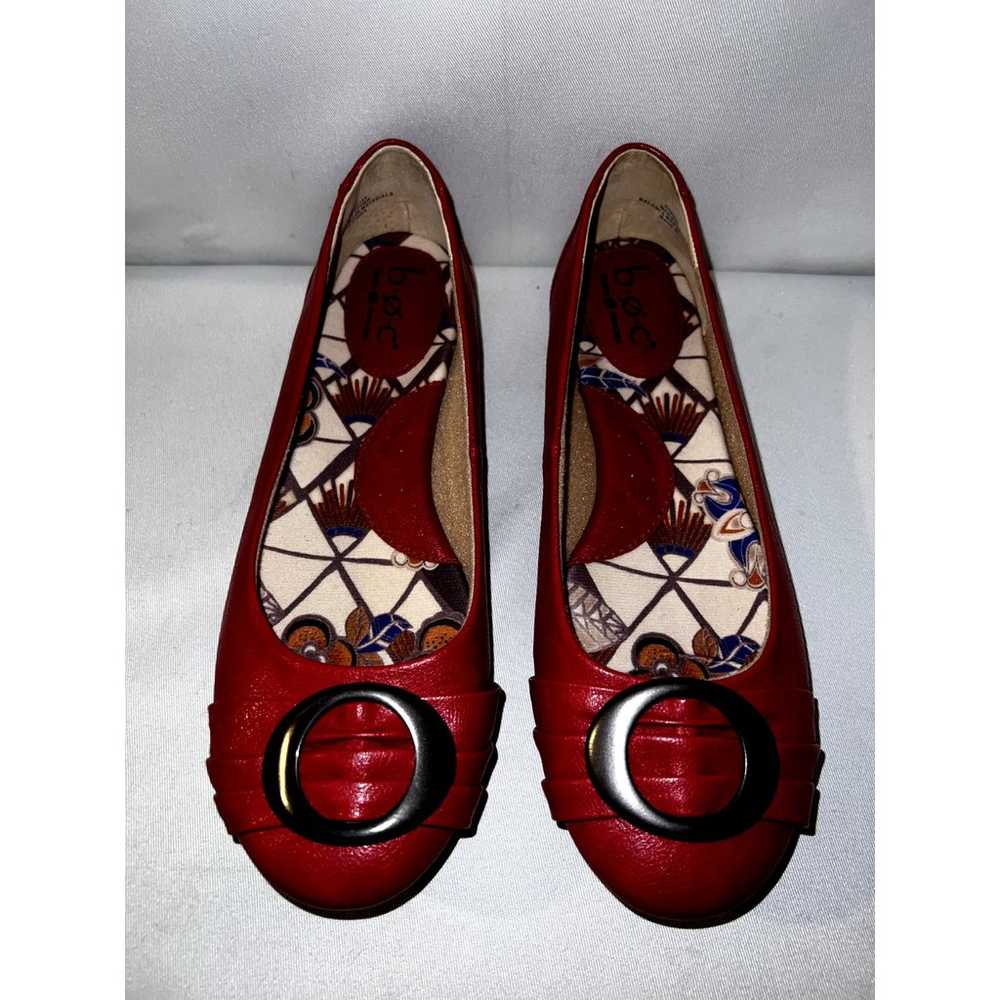 BOC Born Shoes Women's Size 9M Red Faux Leather R… - image 3