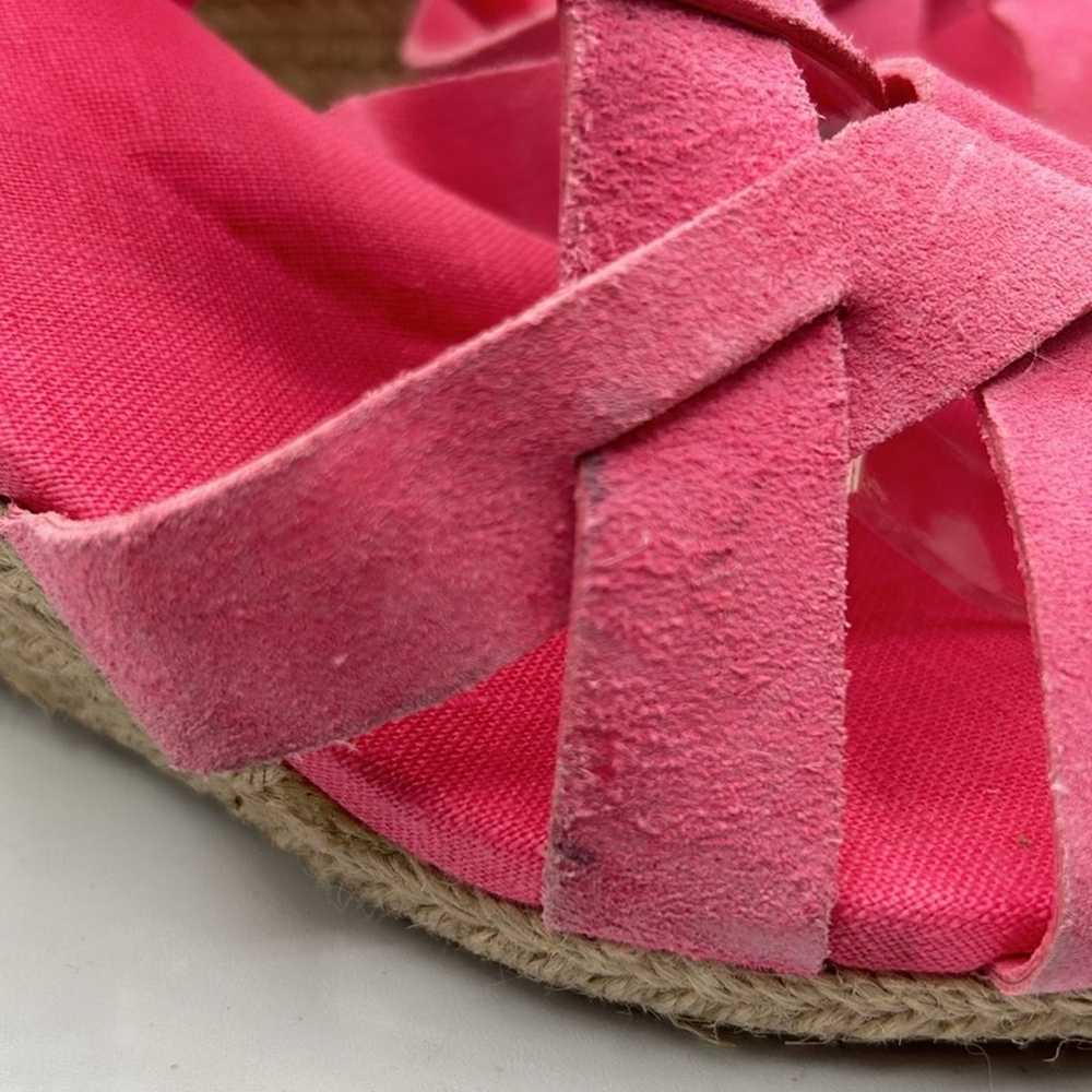 Cole Haan Pink Crystal Wedge Leather Espadrille A… - image 2