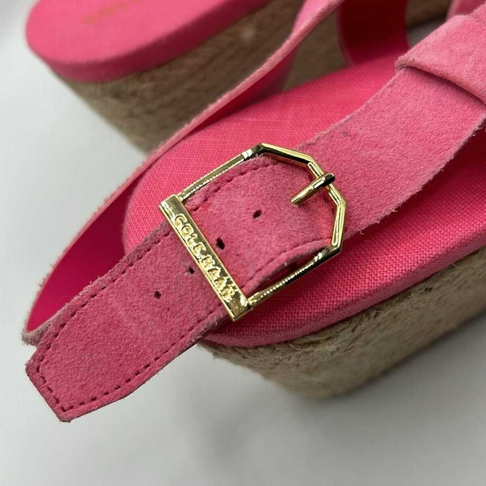 Cole Haan Pink Crystal Wedge Leather Espadrille A… - image 9