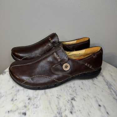 Clarks Unstructured Shoes Size 9.5 brown Leather c