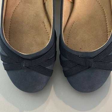 White Mountain Navy Blue Ballet Flats