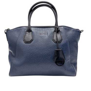 バッグ Coach Campbell Satchel in Mineral Blue COACH AUTH-pre owned Signature Metallic Campbell Dk Blue