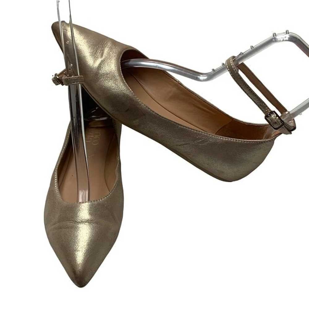 FRANCO SARTO Alex Pale Gold Leather Ankle Strap P… - image 9