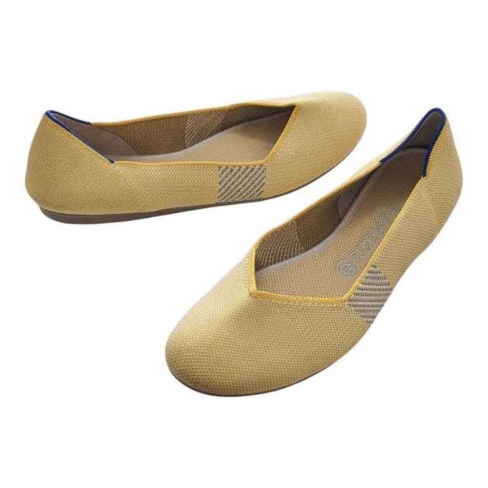 Rothys Yellow Lemon Round Toe Slip On Classic Bal… - image 1