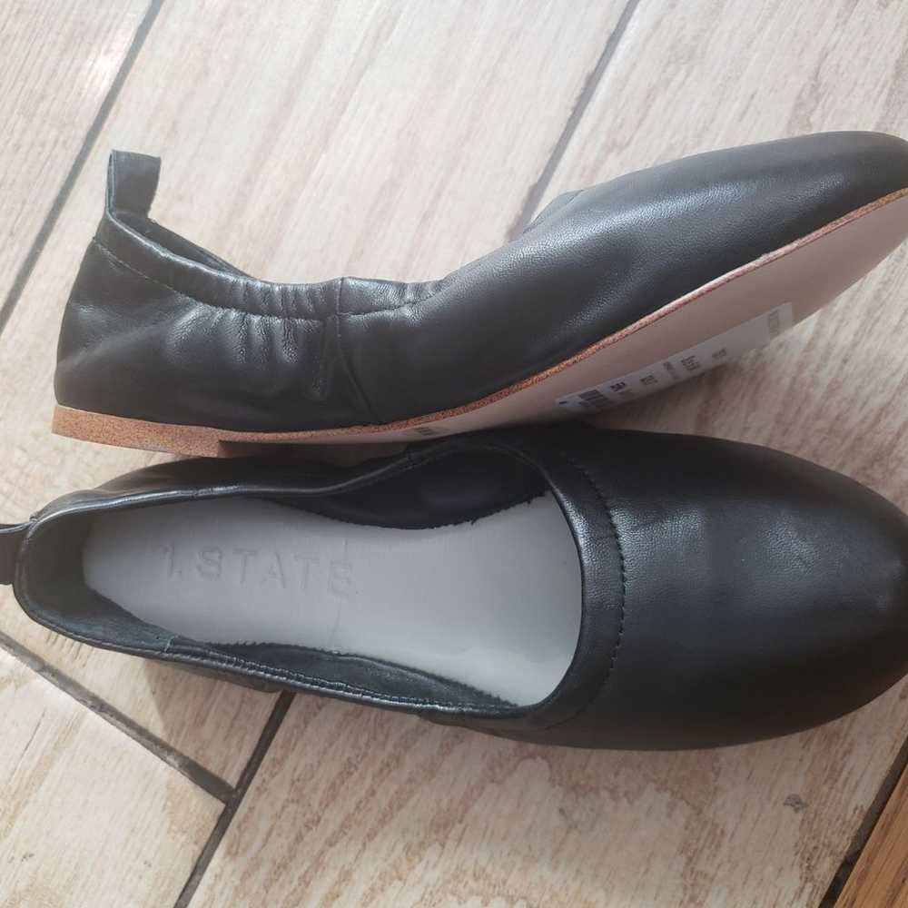 1. State Black Leather Salen Flats - image 2