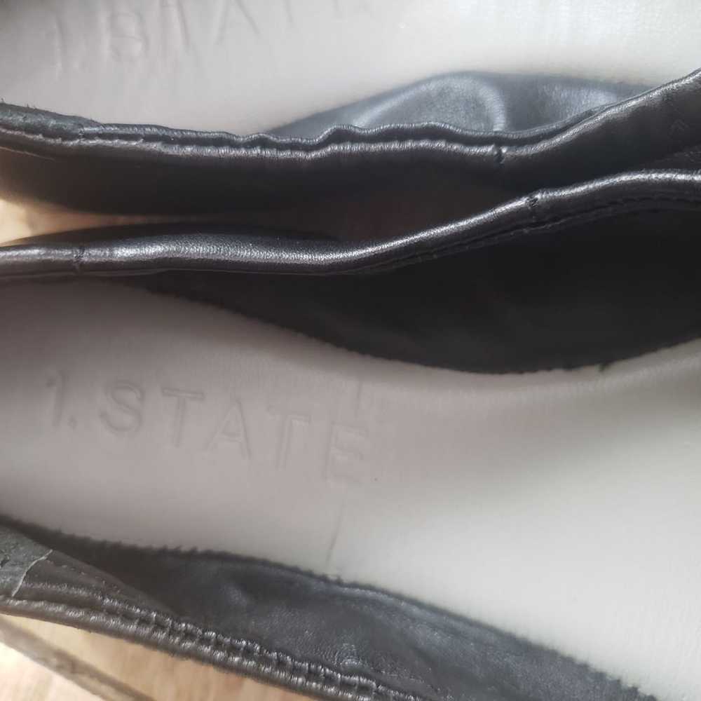 1. State Black Leather Salen Flats - image 4