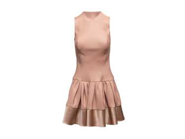 Peach Christian Dior Silk-Blend Sleeveless Dress … - image 1