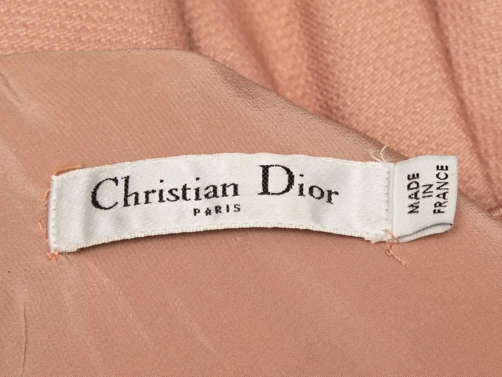 Peach Christian Dior Silk-Blend Sleeveless Dress … - image 4