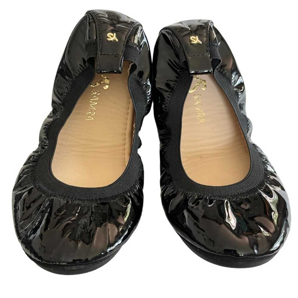 Yosi Samara Foldable Ballet Flat Black Patent Lea… - image 2